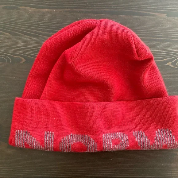 NWT Dale of Norway Double layer Merino Wool Toque/Hat/Beanie, Red & Grey - Picture 2 of 10